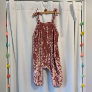 Crushed velvet romper